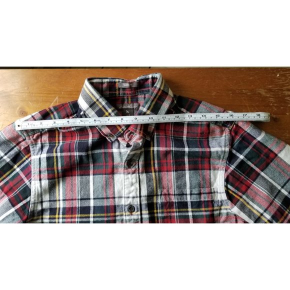 Eddie Bauer Flannel -Red/Green/White Plaid -Small - Picture 2 of 5